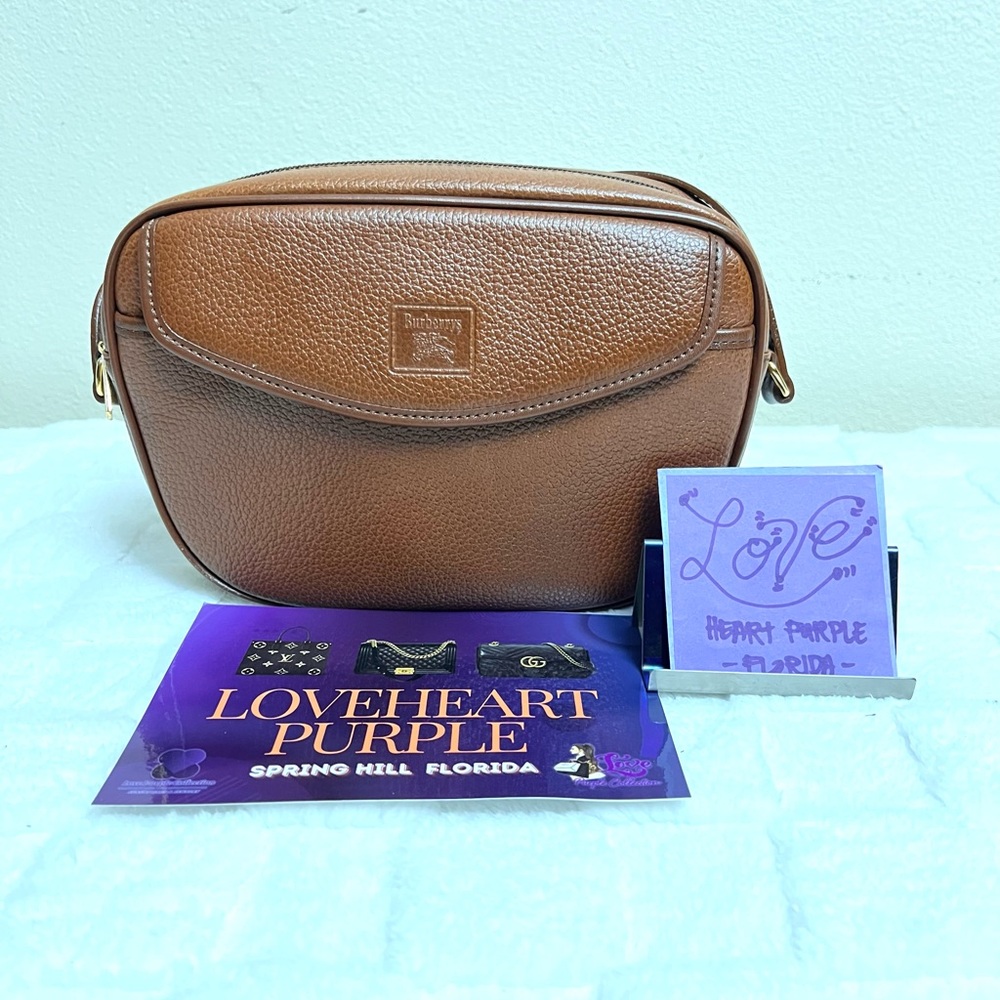 Burberry Brown Leather Crossbody Bag